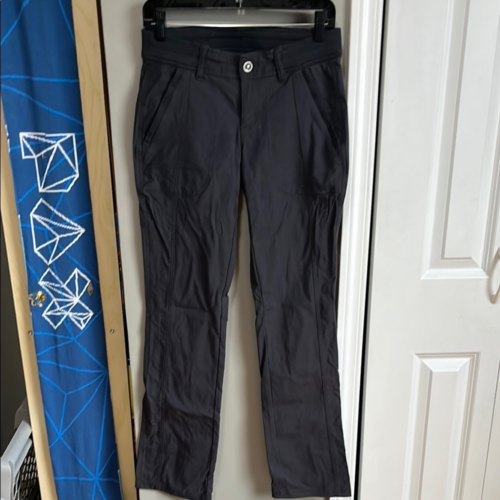 Gray Hiking Pants with Straight-Leg Design